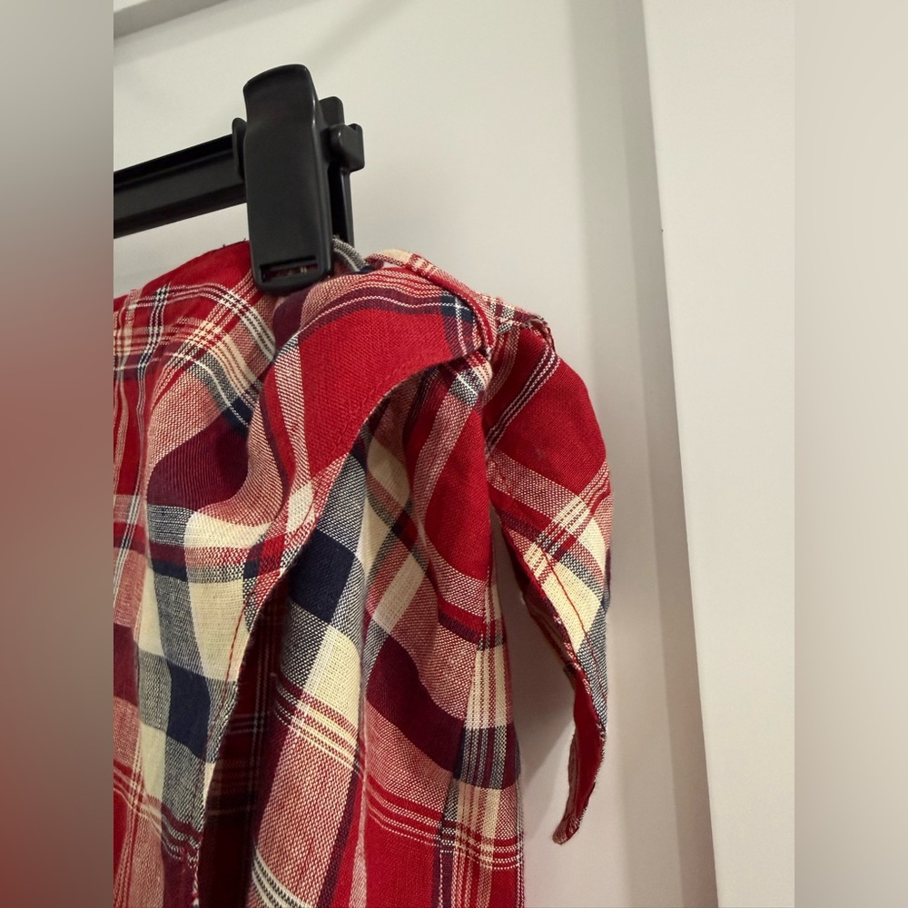 Lauren Ralph Lauren multicolor plaid linen wrap skirt (hemmed) (fair) (read) - Picture 4 of 15